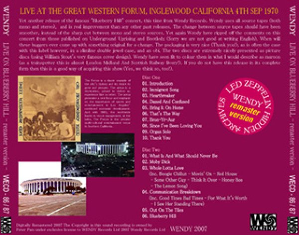LED ZEPPELIN-LIVE ON BLUEBERRY HILL remaster version 【2CD