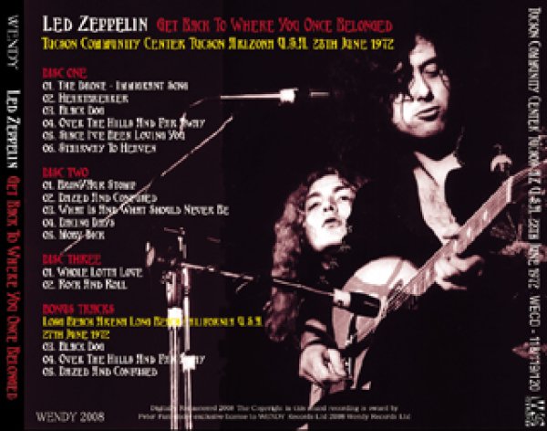 画像2: LED ZEPPELIN-GET BACK TO WHERE YOU ONCE BELONGED 【3CD】 (2)