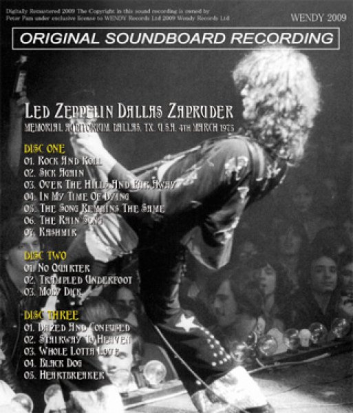 画像2: LED ZEPPELIN-ZAPRUDER 【3CD】 (2)