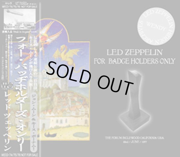 画像1: LED ZEPPELIN-FOR BADGE HOLDERS ONLY 【3CD】 (1)