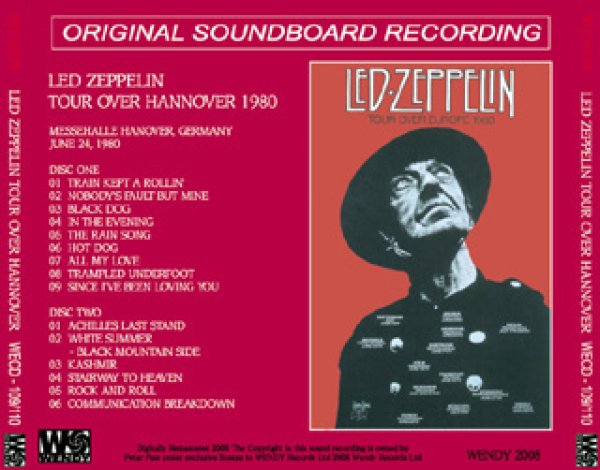 画像2: LED ZEPPELIN-TOUR OVER HANNOVER 【2CD】 (2)