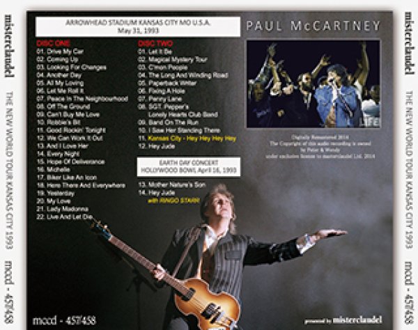 画像2: Paul McCartney-KANSAS CITY 1993 【2CD】 (2)