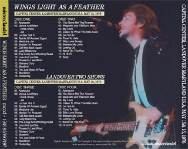 画像2: WINGS-LIGHT AS A FEATHER 【4CD】 (2)
