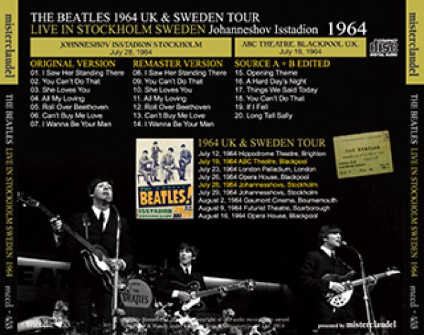THE BEATLES-LIVE IN STOCKHOLM SWEDEN 1964 【CD】 - Mellow-Yellow