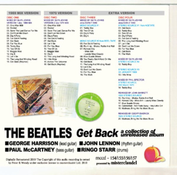 画像4: THE BEATLES-GET BACK a collection of unreleased album 【4CD+BOOKLET】 (4)