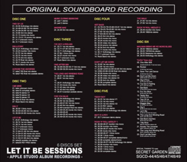 画像2: THE BEATLES-LET IT BE SESSIONS apple studio album recording 【6CD】 (2)