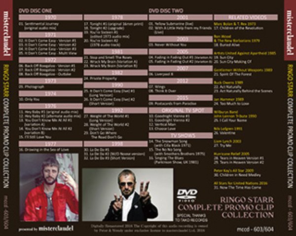 画像2: RINGO STARR / COMPLETE PROMO CLIP COLLECTION 【2DVD】 (2)