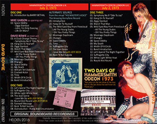 画像2: David Bowie-TWO DAYS OF HAMMERSMITH ODEON 1973 【3CD】 (2)