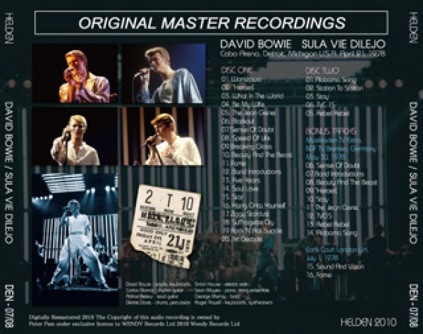 画像2: David Bowie-SULA VIE DILEJO 【2CD】 (2)