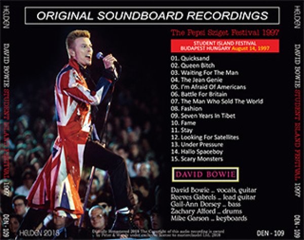 画像2: David Bowie-STUDENT ISLAND FESTIVAL 1997 【1CD】 (2)