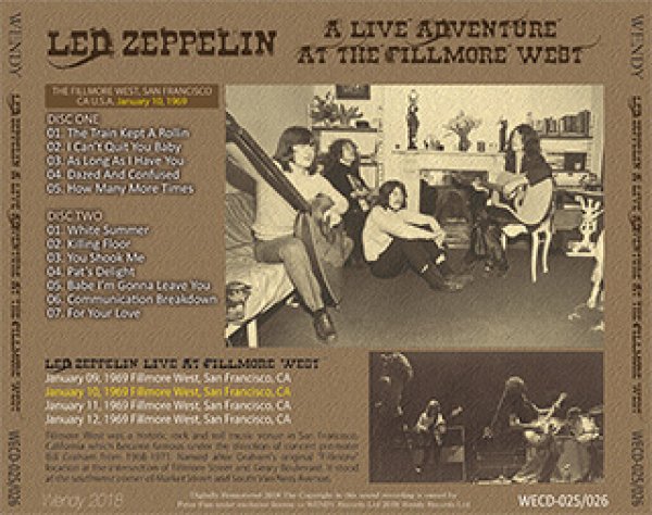 画像2: Led Zeppelin-A LIVE ADVENTURE AT THE FILLMORE WEST 【2CD】 (2)
