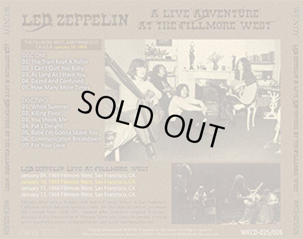 画像2: Led Zeppelin-A LIVE ADVENTURE AT THE FILLMORE WEST 【2CD】 (2)