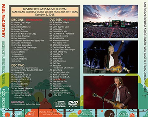 画像2: Paul McCartney-AUSTIN CITY LIMITS MUSIC FESTIVAL 2018 【2CD+DVD】 (2)