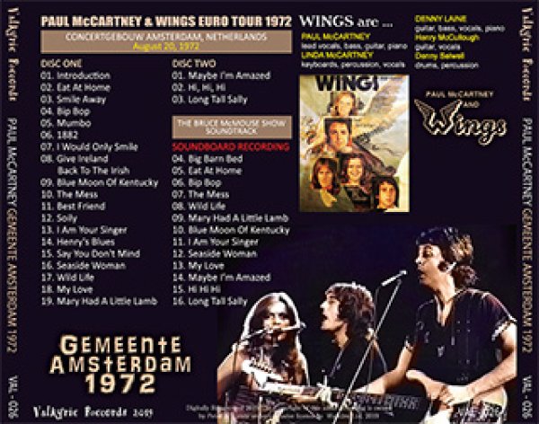 画像2: Paul McCartney& Wings - GEMEENTE AMSTERDAM 1972 【2CD】 (2)