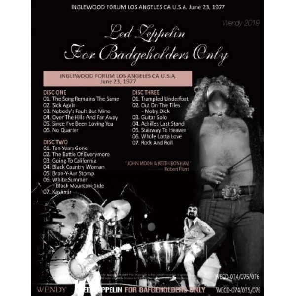 画像2: LED ZEPPELIN / FOR BADGEHOLDERS ONLY 【3CD】  (2)