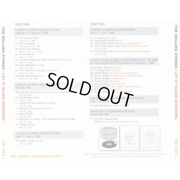 画像2: THE ROLLING STONES / LET IT BLEED SESSIONS 【2CD】 (2)