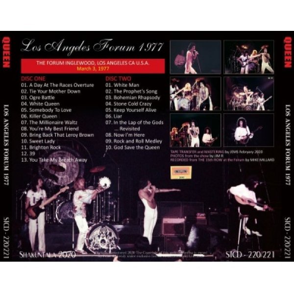 画像2: QUEEN 1977 LOS ANGELES FORUM 2CD  (2)