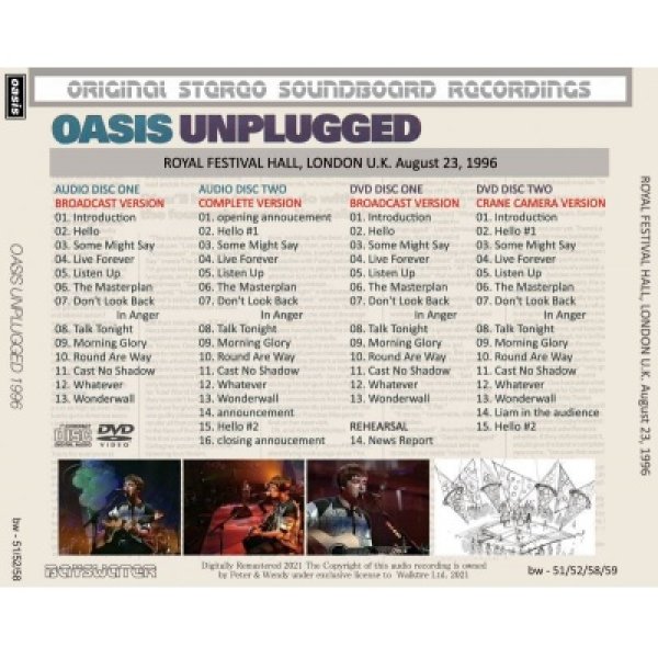 画像2: OASIS 1996 UNPLUGGED 2CD+2DVD  (2)