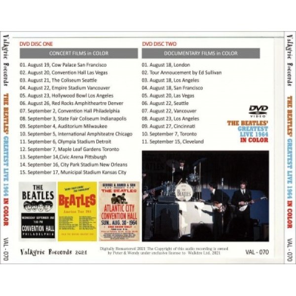 画像3: THE BEATLES GREATEST LIVE 1964 IN COLOR 2DVD (3)