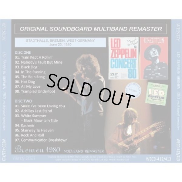 画像2: LED ZEPPELIN 1980 BREMEN MULTIBAND REMASTER 2CD (2)