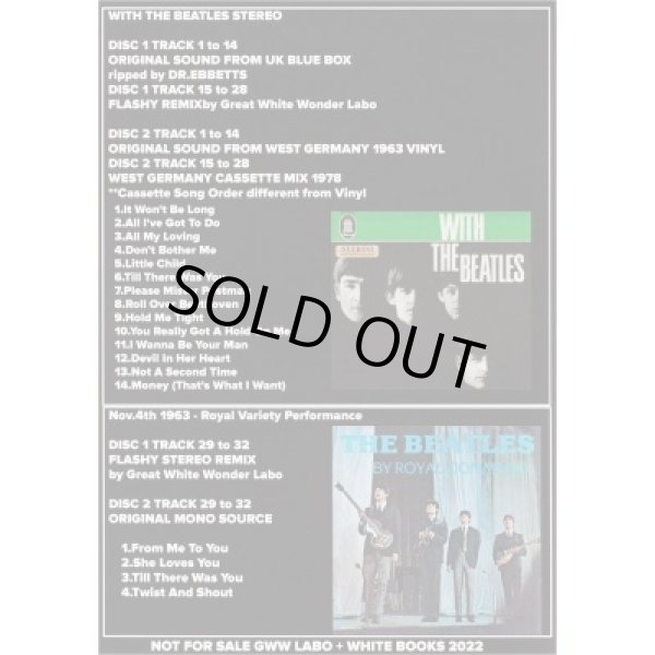 画像4: THE BEATLES / WITH THE BEATLES FLASHY WITH THE BEATLES UK STEREO + FLASHY REMIX plus WEST GERMANY STEREO with ROYAL VARIETY PERFORMANCE 1963 2CD (4)