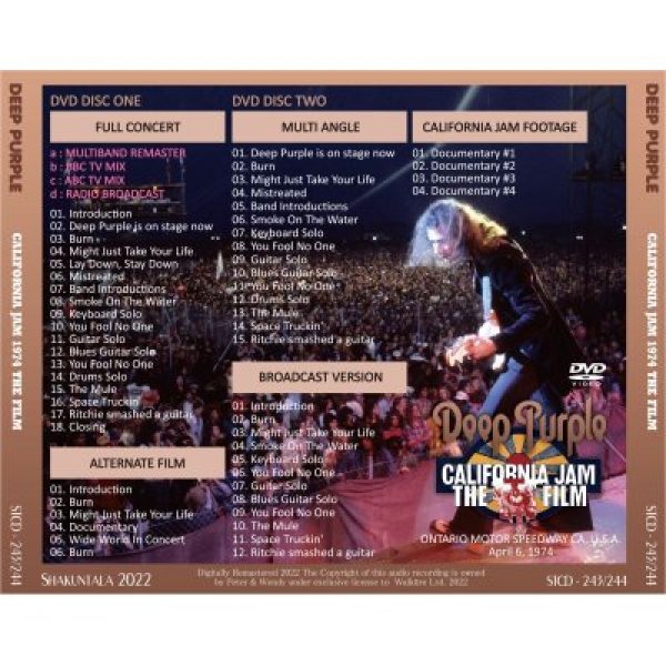 画像3: DEEP PURPLE 1974 CALIFORNIA JAM THE FILM 2DVD (3)