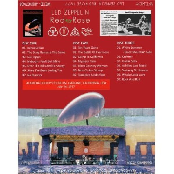画像2: LED ZEPPELIN 1977 RED ROSE 3CD (2)