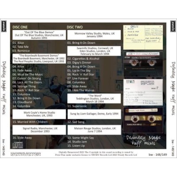 画像2: OASIS DEFINITELY MAYBE RUFF MIXES 2CD (2)
