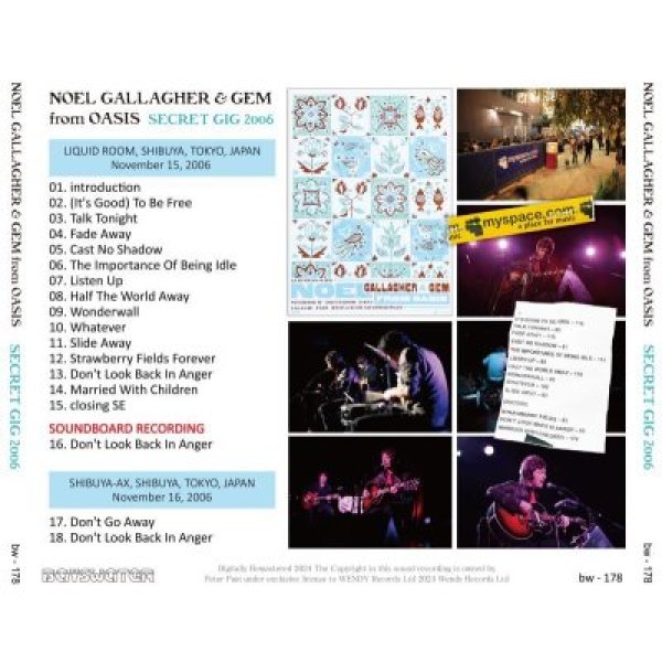 画像2: NOEL GALLAGHER & GEM FROM OASIS 2006 SECRET GIG CD (2)