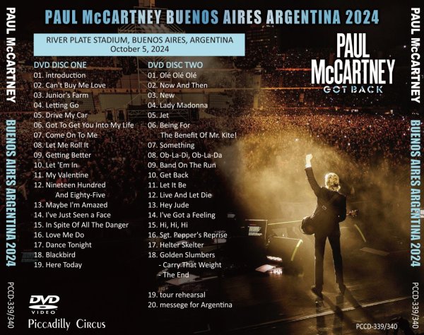 画像4: PAUL McCARTNEY 2024 GOT BACK ARGENTINA 3CD+2DVD (4)