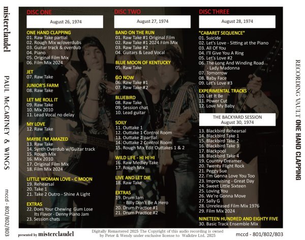 画像3: PAUL McCARTNEY RECORDING VAULT ONE HAND CLAPPING 5CD (3)