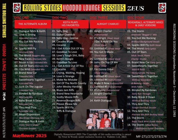 画像2: THE ROLLING STONES VOODOO LOUNGE SESSIONS ZEUS 5CD (2)