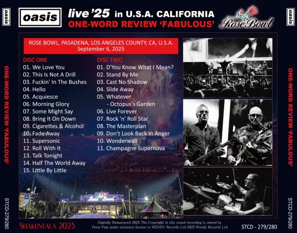 画像2: OASIS 2025 ONE-WORD REVIEW 'FABULOUS' 2CD (2)