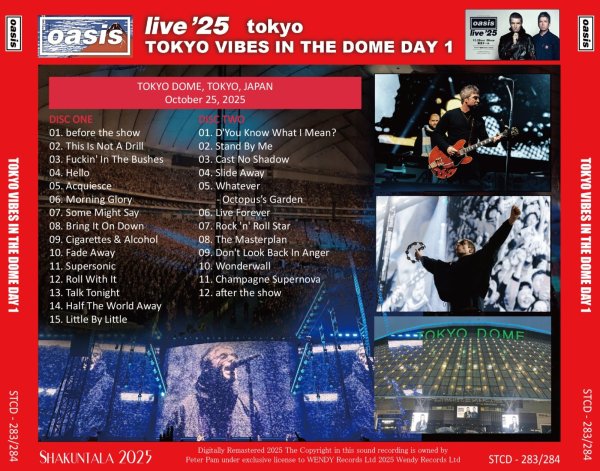 画像2: OASIS 2025 TOKYO VIBES IN THE DOME DAY 1 2CD (2)