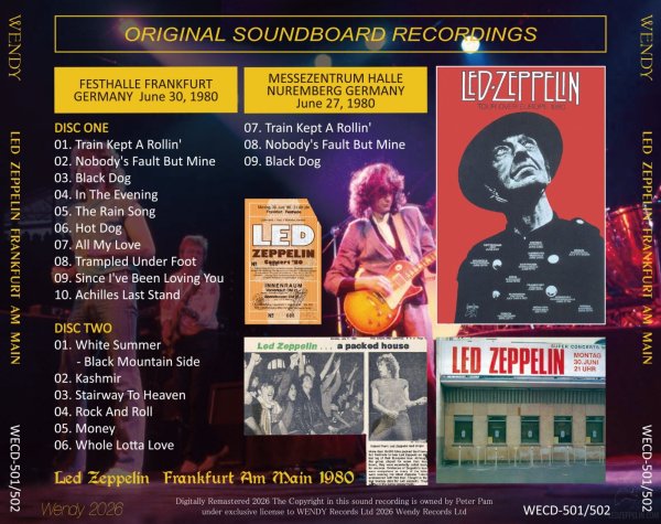 画像2: LED ZEPPELIN 1980 FRANKFURT AM MAIN 2CD (2)