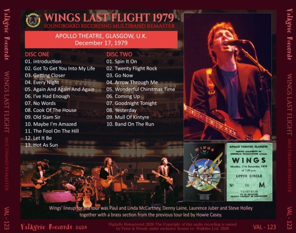 画像2: PAUL McCARTNEY 1979 WINGS LAST FLIGHT MULTIBAND REMASTER 2CD (2)