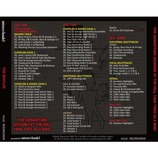 画像2: THE BEATLES SAMARITANS SESSIONS AT THE MILL 1994 'FREE AS A BIRD' 3CD (2)